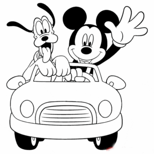 kid_pluto_mickey_car