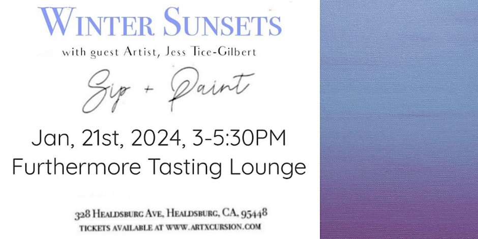 Winter Sunsets Winter Sunset Sip + Paint With Guest Artist Jess Tice-Gilbert!