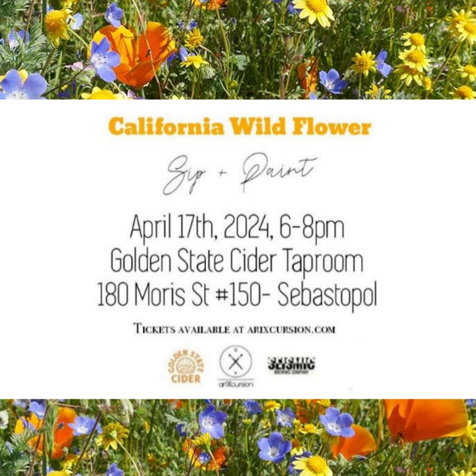 California Wild Flower Paint Night!