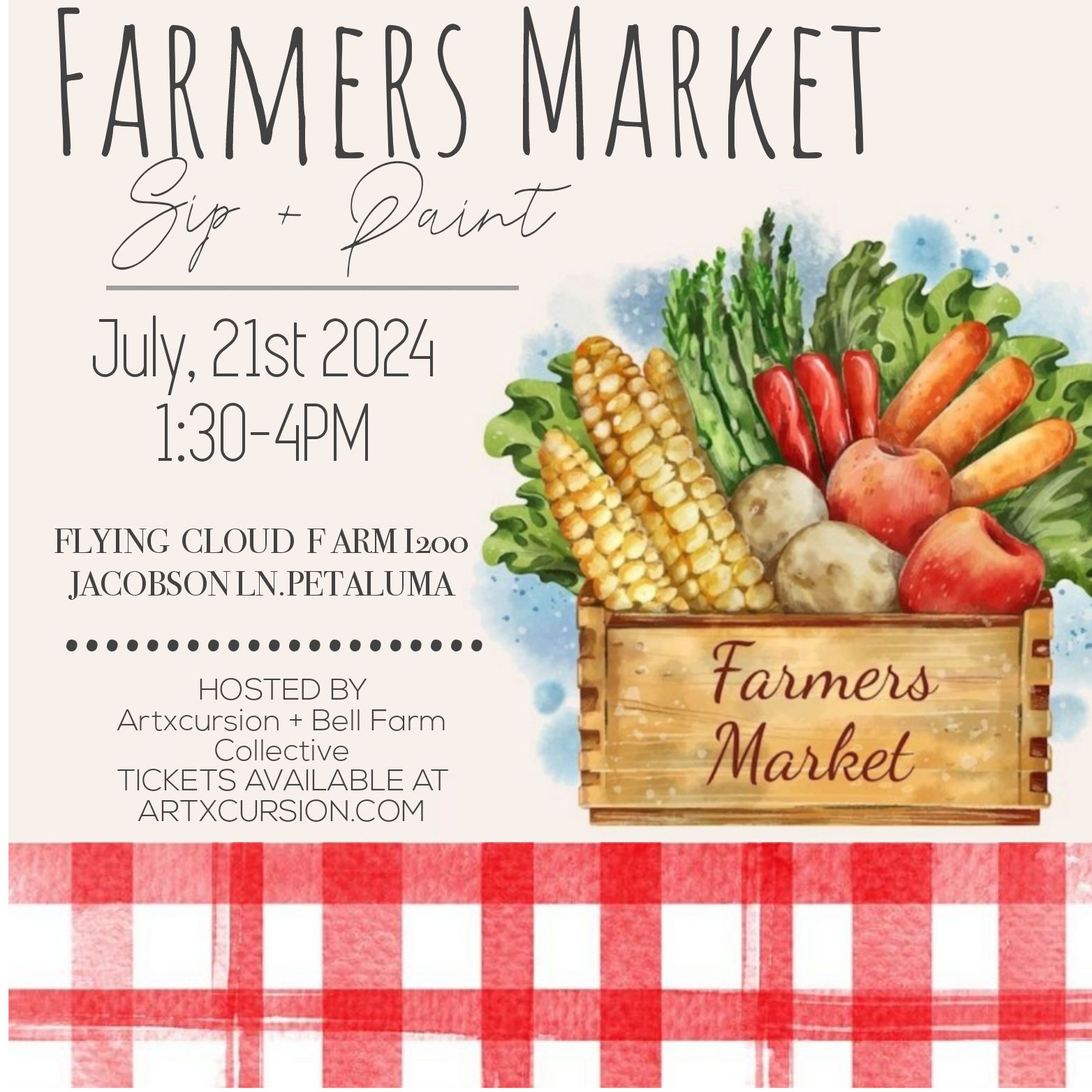 Farmers Market Sip + Paint!
