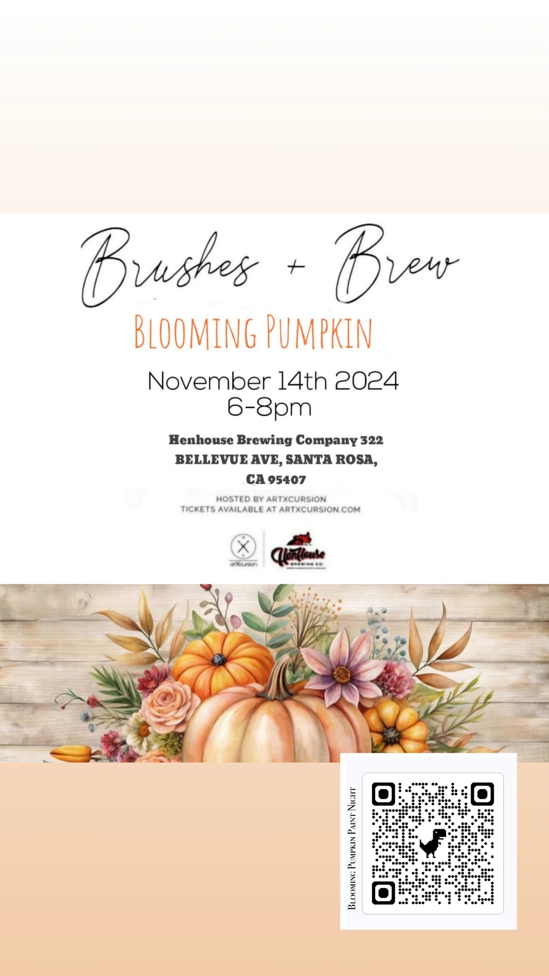 Blooming Pumpkin Paint Night!