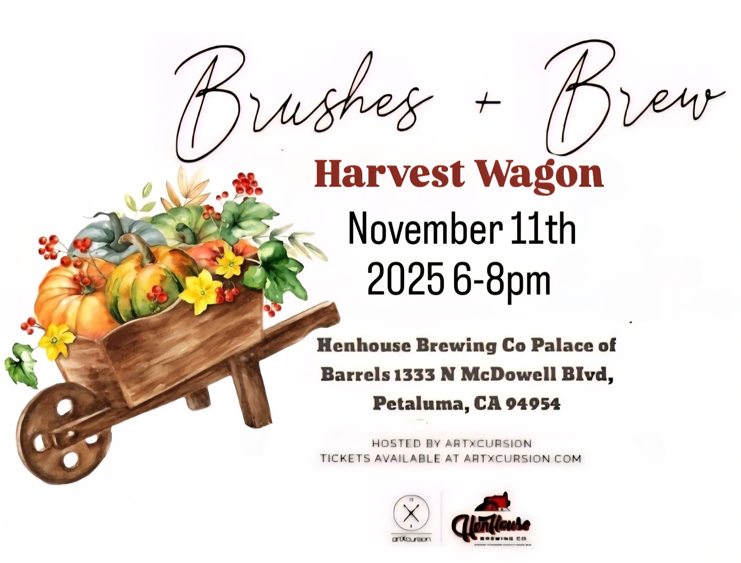 Brushes & Brew Harvest Wagon