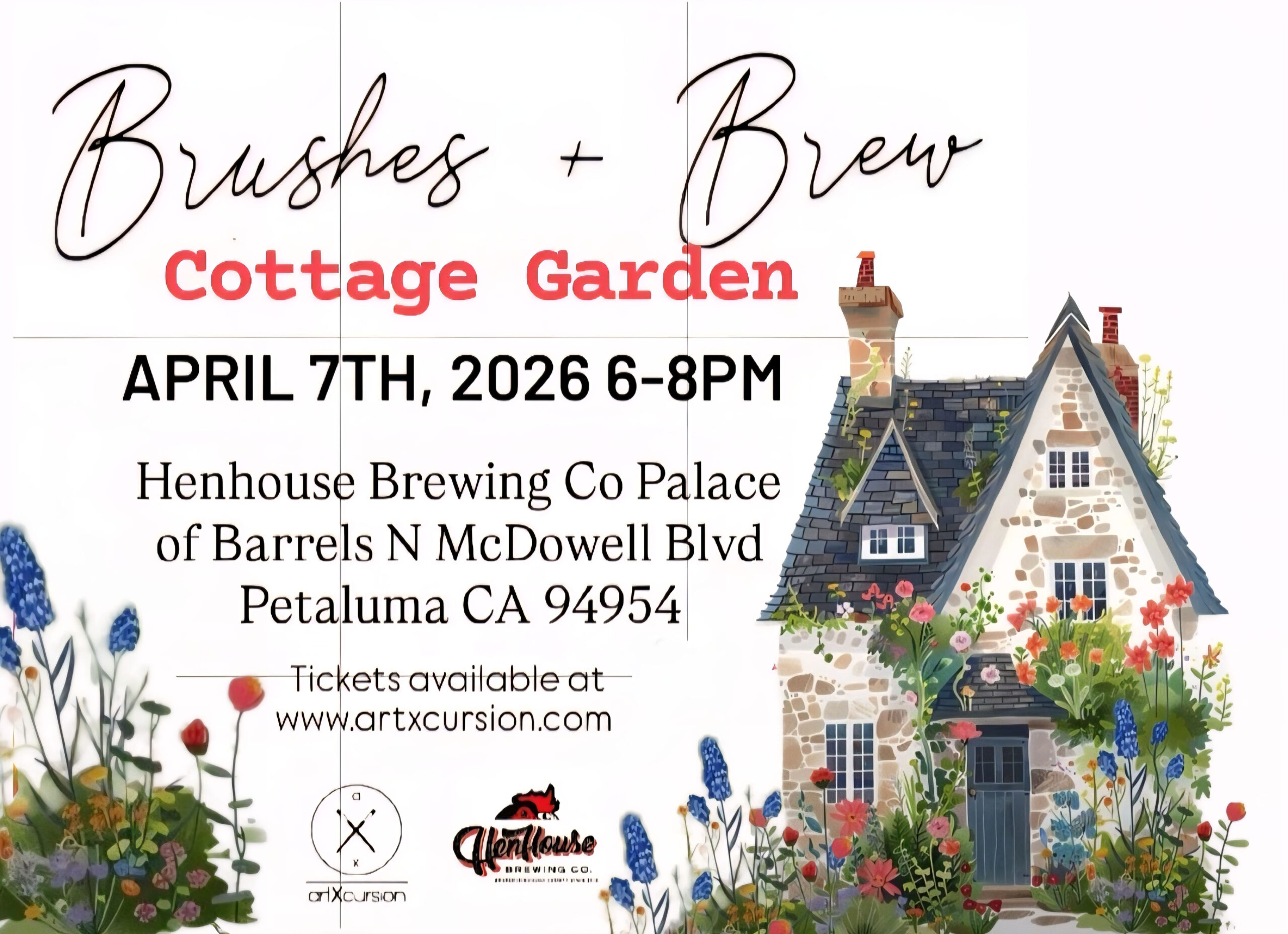 Brushes + Brew: Cottage Garden