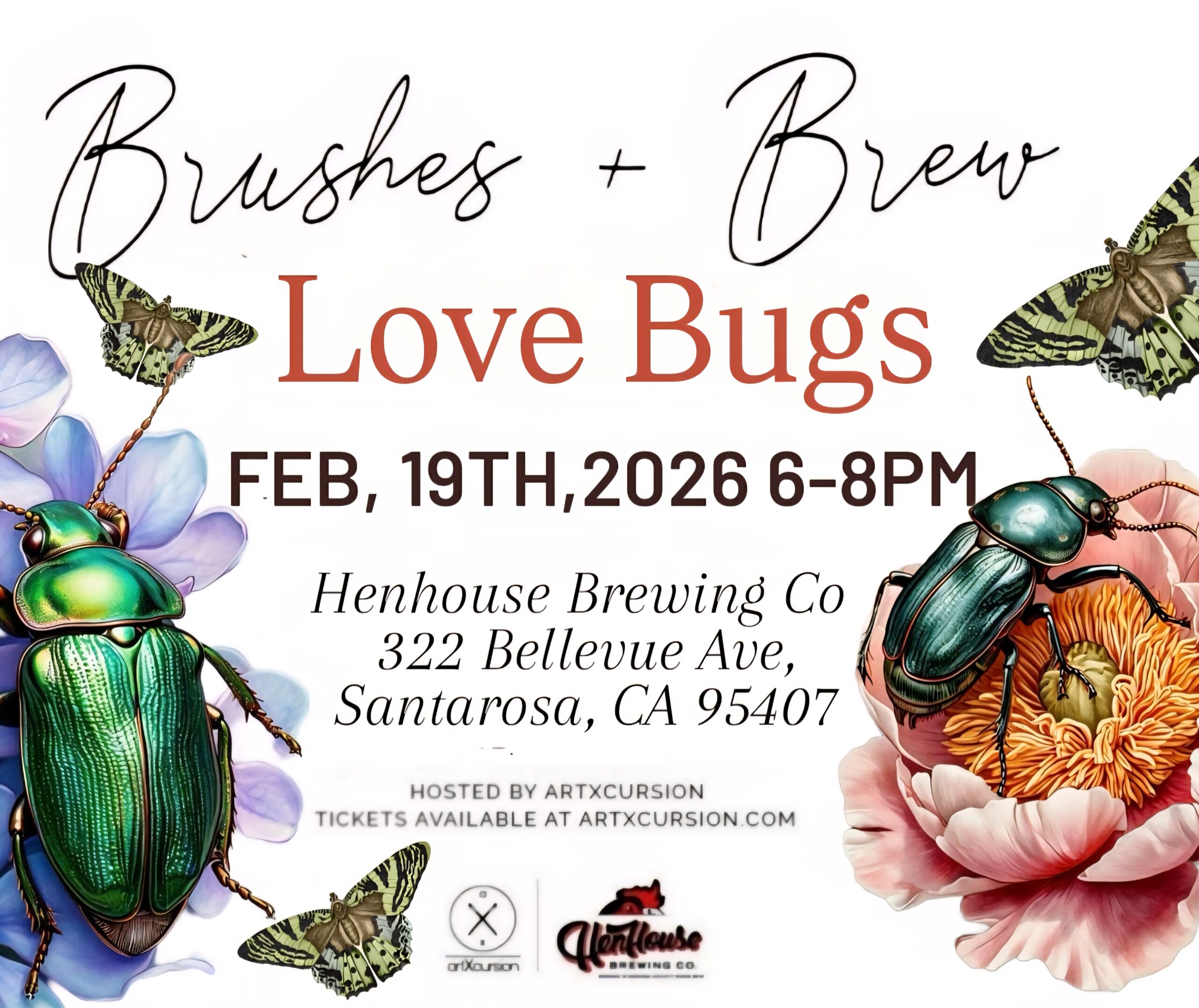 Brushes + Brew - Love Birds