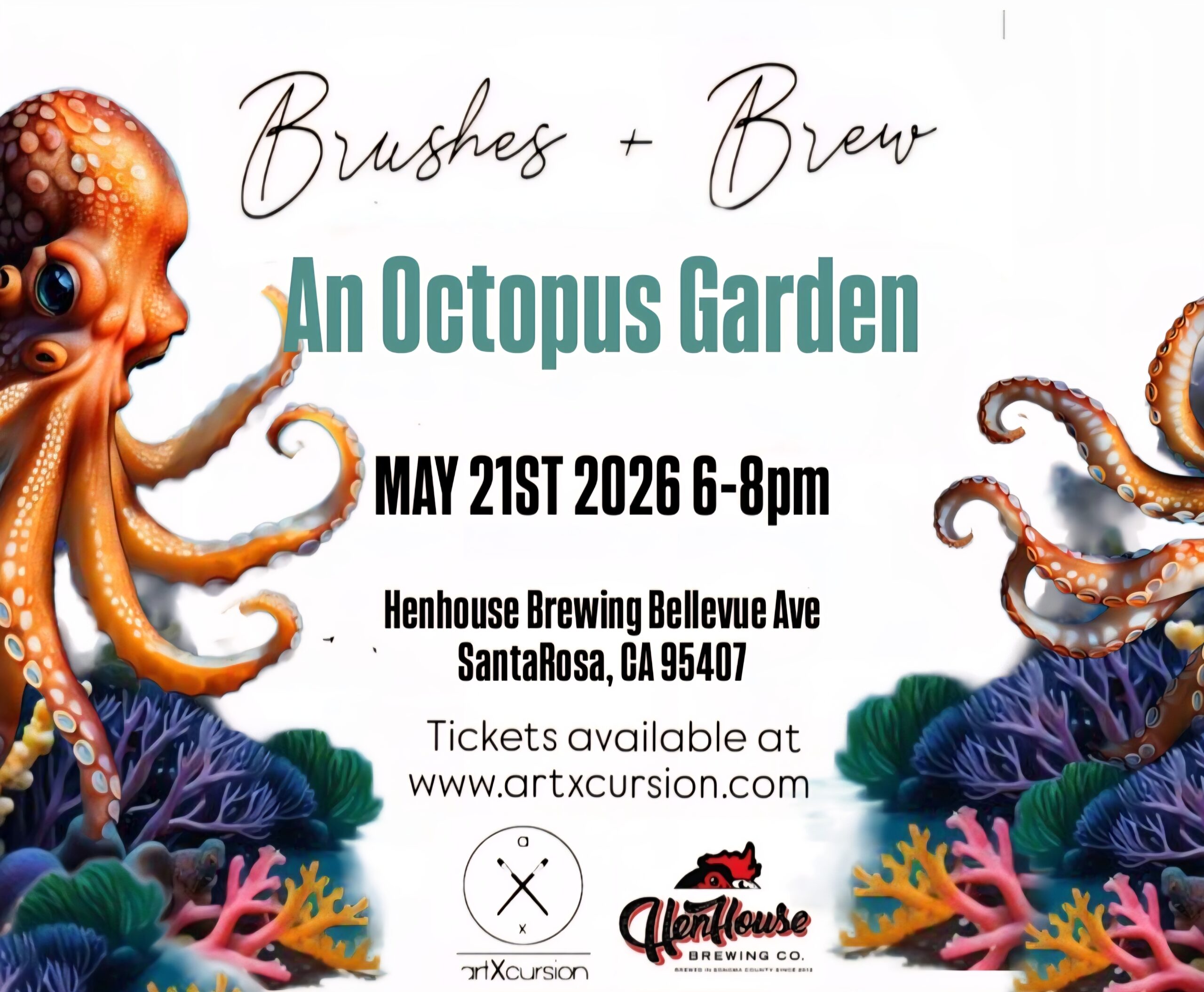 Brushes + Brew - AN OCTOPUS GARDEN