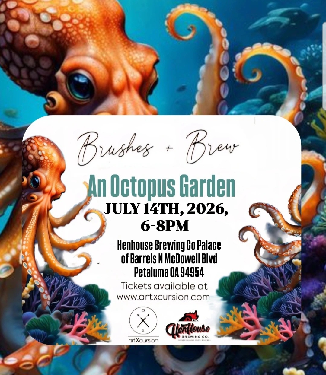 Brushes + Brew - AN OCTOPUS GARDEN