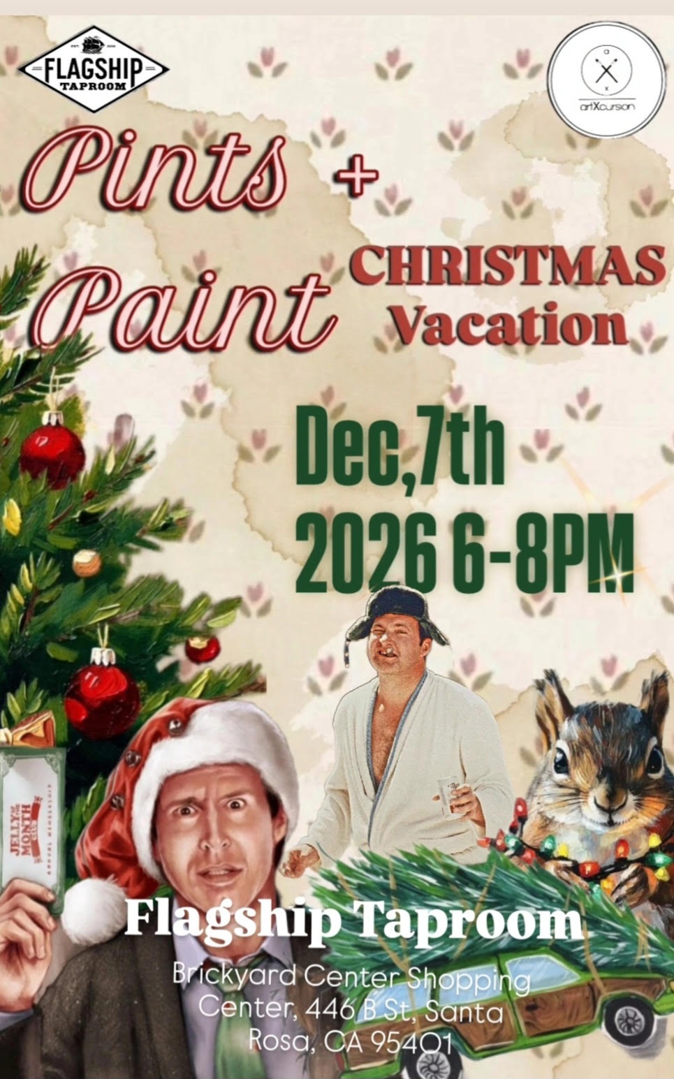 Pints + Paint: Christmas Vacation Paint Night